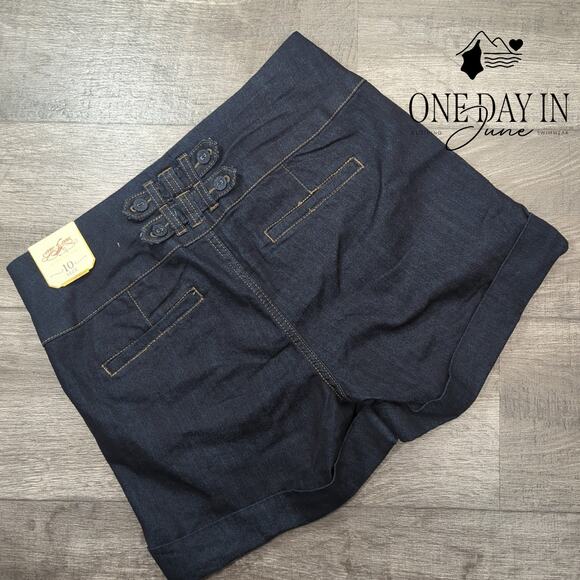One5One High Waist Denim Shorts Size 10 - Picture 7 of 7